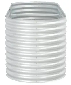 vidaXL Garden Planter 240x80x81 cm Galvanised Steel Silver