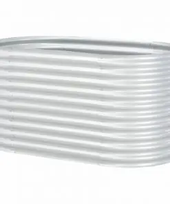 vidaXL Garden Planter 160x80x81 cm Galvanised Steel Silver