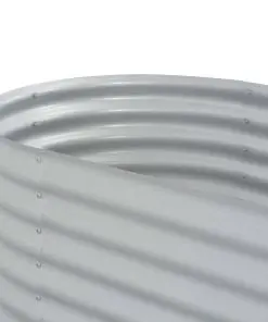 vidaXL Garden Planter 160x80x81 cm Galvanised Steel Silver