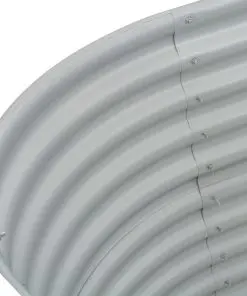 vidaXL Garden Planter 160x80x81 cm Galvanised Steel Silver