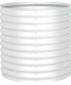 vidaXL Garden Raised Bed 80x80x81 cm Galvanised Steel Silver