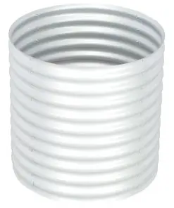 vidaXL Garden Planter 80x80x81 cm Galvanised Steel Silver