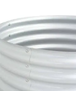 vidaXL Garden Planter 80x80x81 cm Galvanised Steel Silver