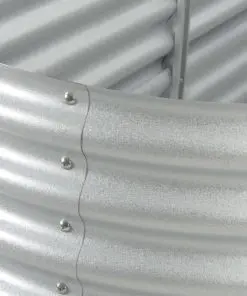 vidaXL Garden Planter 400x80x44 cm Galvanised Steel Silver