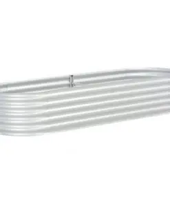 vidaXL Garden Planter 240x80x44 cm Galvanised Steel Silver