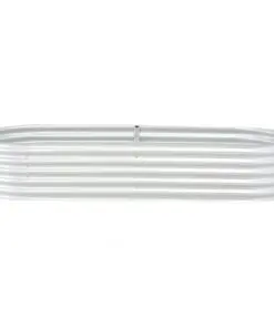 vidaXL Garden Planter 240x80x44 cm Galvanised Steel Silver