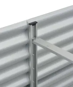 vidaXL Garden Planter 240x80x44 cm Galvanised Steel Silver