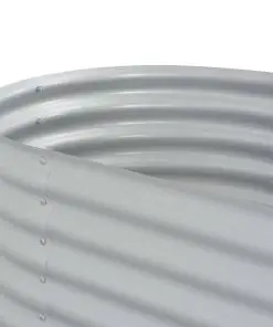 vidaXL Garden Planter 240x80x44 cm Galvanised Steel Silver