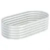 vidaXL Garden Raised Bed 160x80x44 cm Galvanised Steel Silver