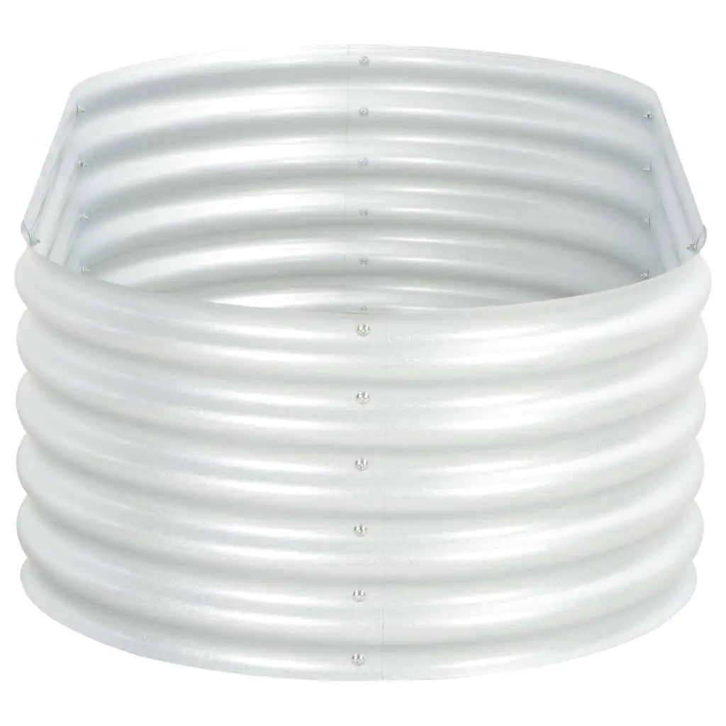 vidaXL Garden Planter 160x80x44 cm Galvanised Steel Silver