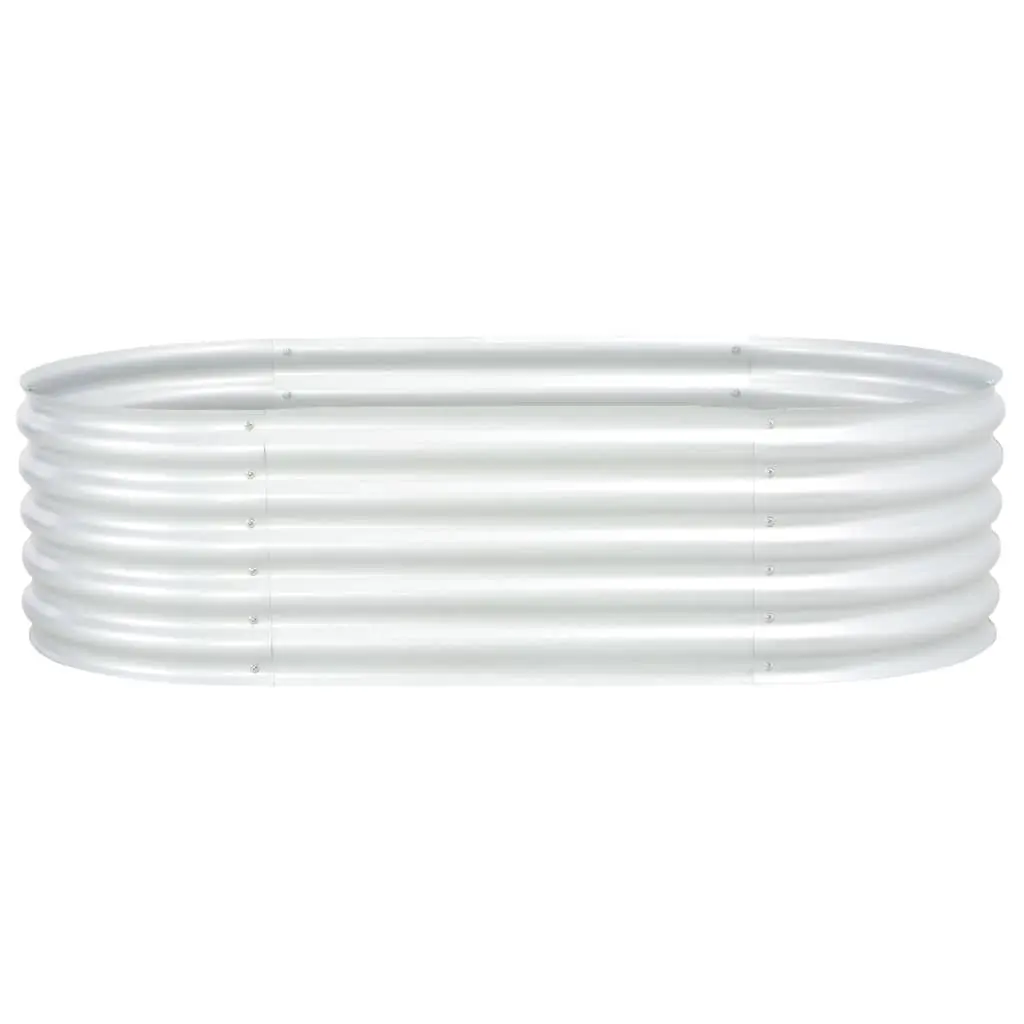 vidaXL Garden Planter 160x80x44 cm Galvanised Steel Silver