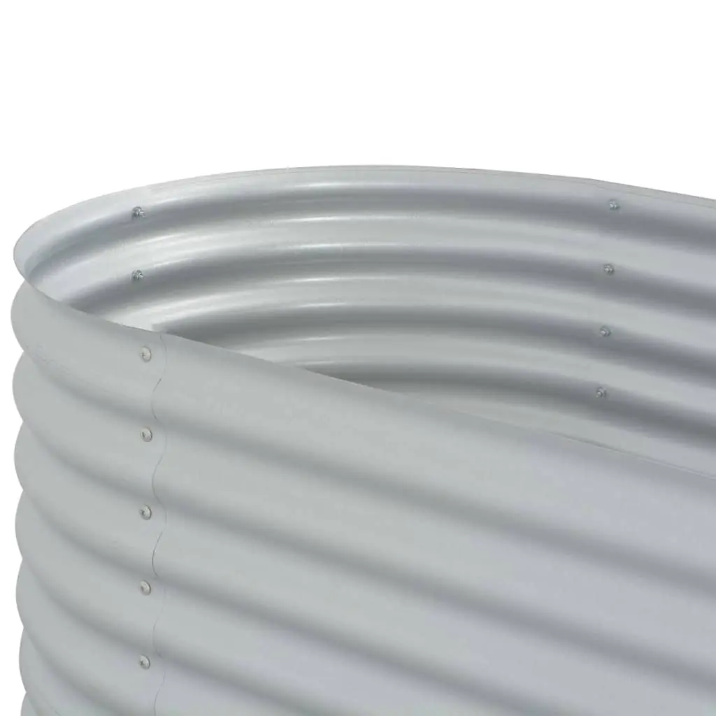 vidaXL Garden Planter 160x80x44 cm Galvanised Steel Silver