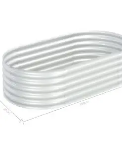 vidaXL Garden Planter 160x80x44 cm Galvanised Steel Silver