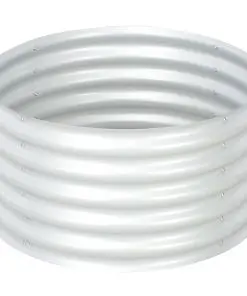 vidaXL Garden Planter 80x80x44 cm Galvanised Steel Silver