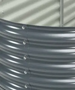 vidaXL Garden Planter 400x80x81 cm Galvanised Steel Grey