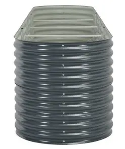 vidaXL Garden Planter 400x80x81 cm Galvanised Steel Grey