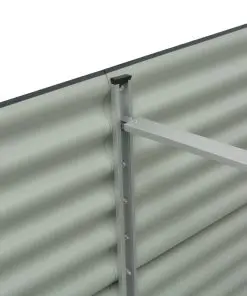 vidaXL Garden Planter 320x80x81 cm Galvanised Steel Grey