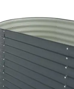 vidaXL Garden Planter 320x80x81 cm Galvanised Steel Grey
