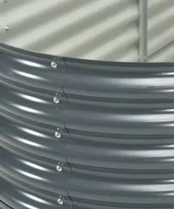 vidaXL Garden Planter 240x80x81 cm Galvanised Steel Grey