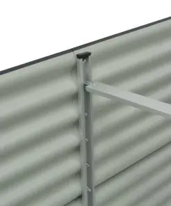 vidaXL Garden Planter 240x80x81 cm Galvanised Steel Grey