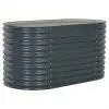 vidaXL Garden Raised Bed 160x80x81 cm Galvanised Steel Grey