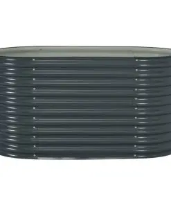 vidaXL Garden Planter 160x80x81 cm Galvanised Steel Grey