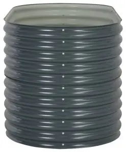 vidaXL Garden Planter 160x80x81 cm Galvanised Steel Grey