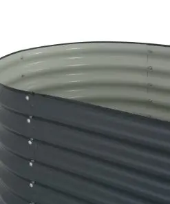 vidaXL Garden Planter 160x80x81 cm Galvanised Steel Grey