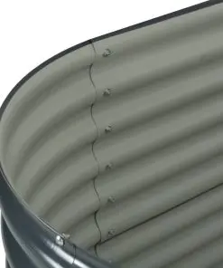 vidaXL Garden Planter 160x80x81 cm Galvanised Steel Grey