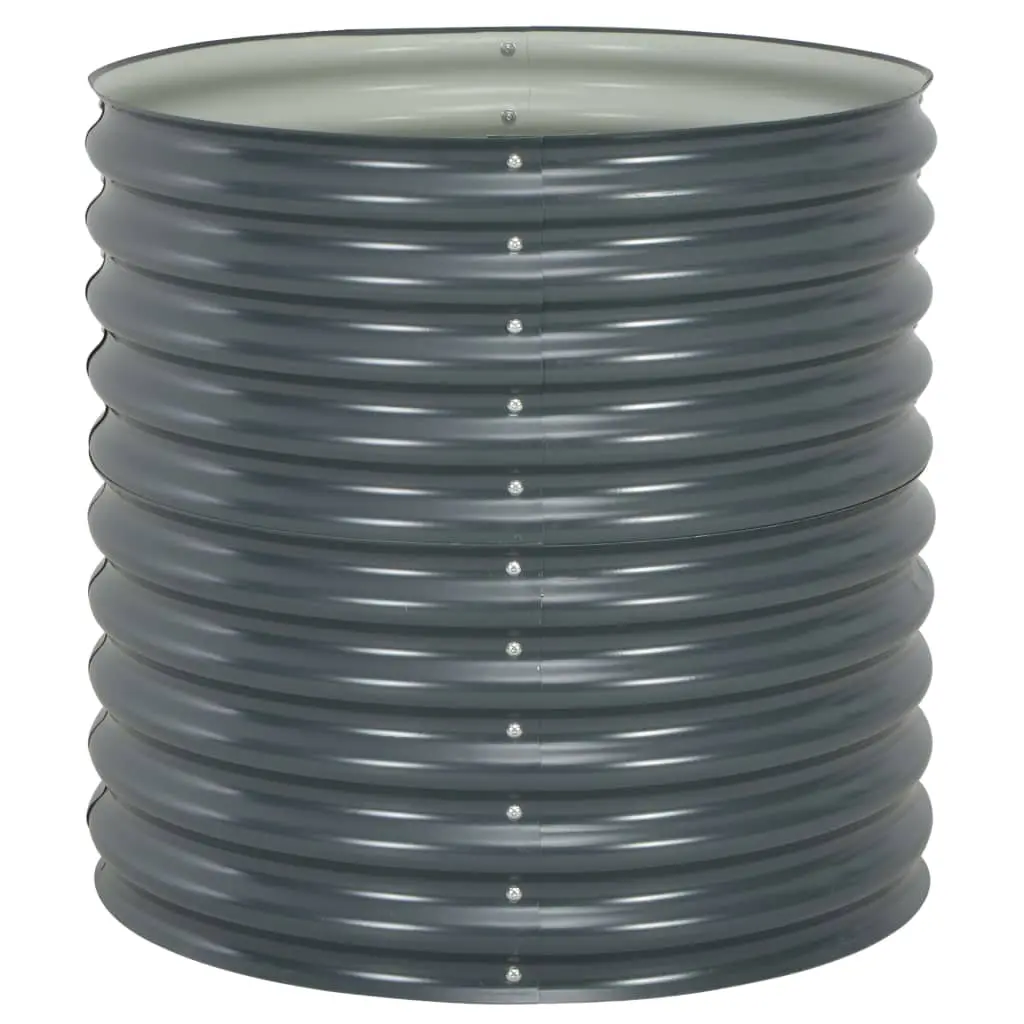 vidaXL Garden Planter 80x80x81 cm Galvanised Steel Grey