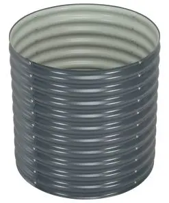 vidaXL Garden Planter 80x80x81 cm Galvanised Steel Grey