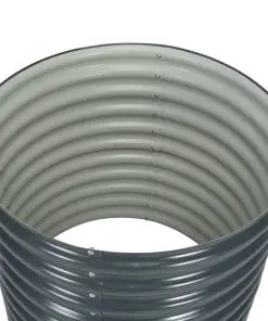 vidaXL Garden Planter 80x80x81 cm Galvanised Steel Grey