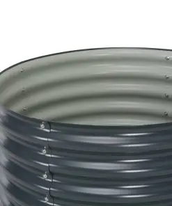 vidaXL Garden Planter 80x80x81 cm Galvanised Steel Grey