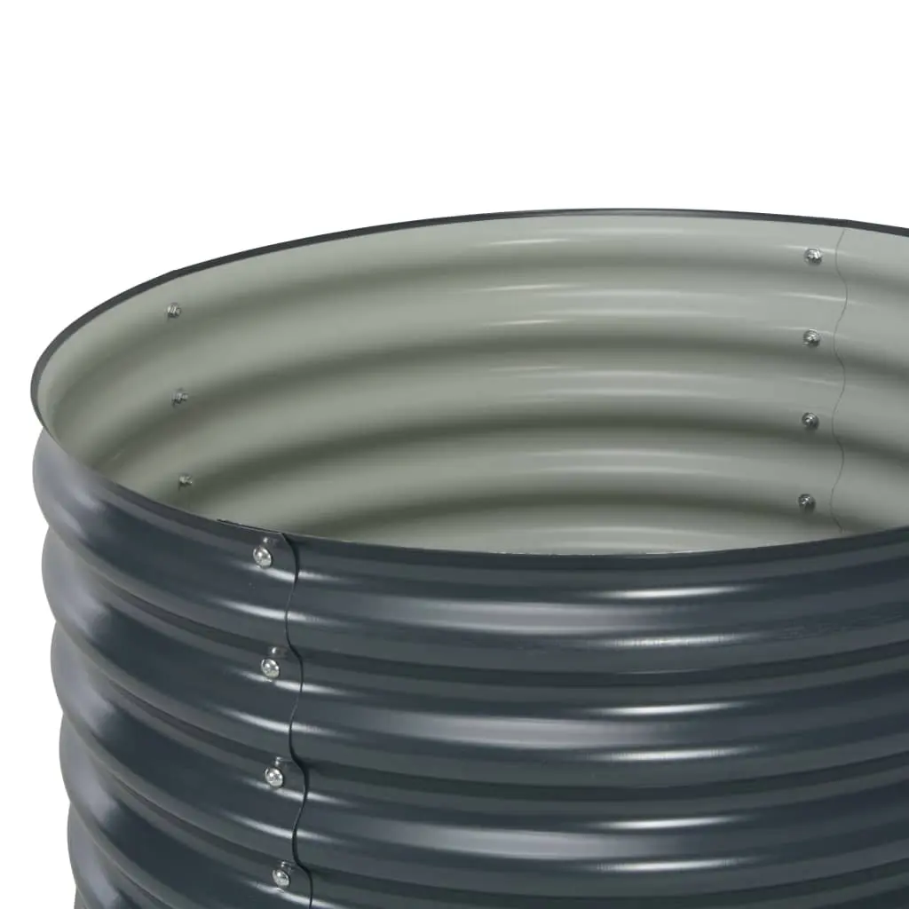 vidaXL Garden Planter 80x80x81 cm Galvanised Steel Grey
