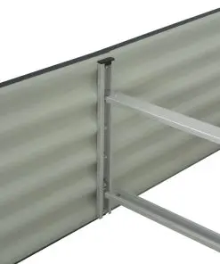 vidaXL Garden Planter 400x80x44 cm Galvanised Steel Grey