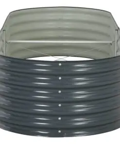 vidaXL Garden Planter 240x80x44 cm Galvanised Steel Grey