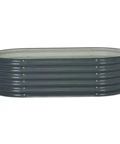 vidaXL Garden Planter 160x80x44 cm Galvanised Steel Grey