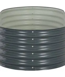 vidaXL Garden Planter 160x80x44 cm Galvanised Steel Grey