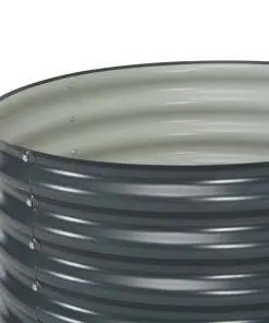 vidaXL Garden Planter 80x80x44 cm Galvanised Steel Grey