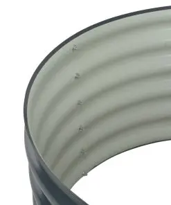 vidaXL Garden Planter 80x80x44 cm Galvanised Steel Grey