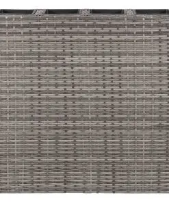 vidaXL Planter with 4 Pots Poly Rattan Grey