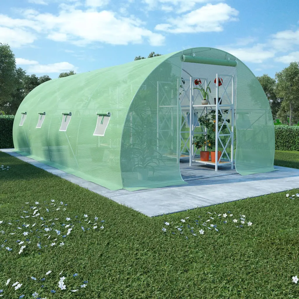 vidaXL Greenhouse with Steel Foundation 18m² 600x300x200 cm