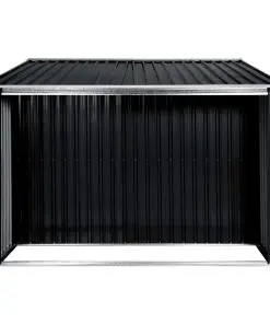 vidaXL Garden Shed with Sliding Doors Anthracite 329.5x131x178 cm Steel
