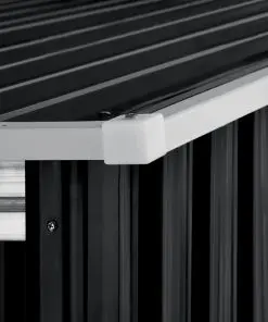 vidaXL Garden Shed with Sliding Doors Anthracite 329.5x205x178 cm Steel