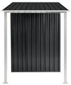 vidaXL Garden Shed with Sliding Doors Anthracite 386x131x178 cm Steel
