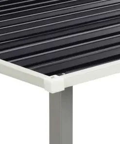 vidaXL Garden Shed with Sliding Doors Anthracite 386x131x178 cm Steel