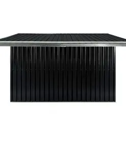 vidaXL Garden Shed with Sliding Doors Anthracite 386x259x178 cm Steel