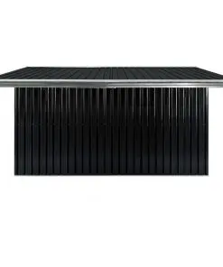 vidaXL Garden Shed with Sliding Doors Anthracite 386x312x178 cm Steel