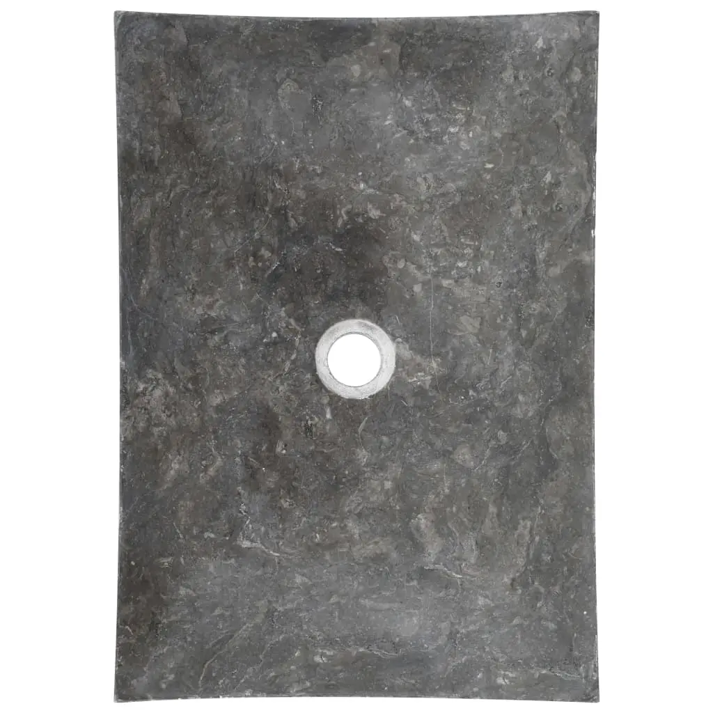 vidaXL Sink 50x35x12 cm Marble Black