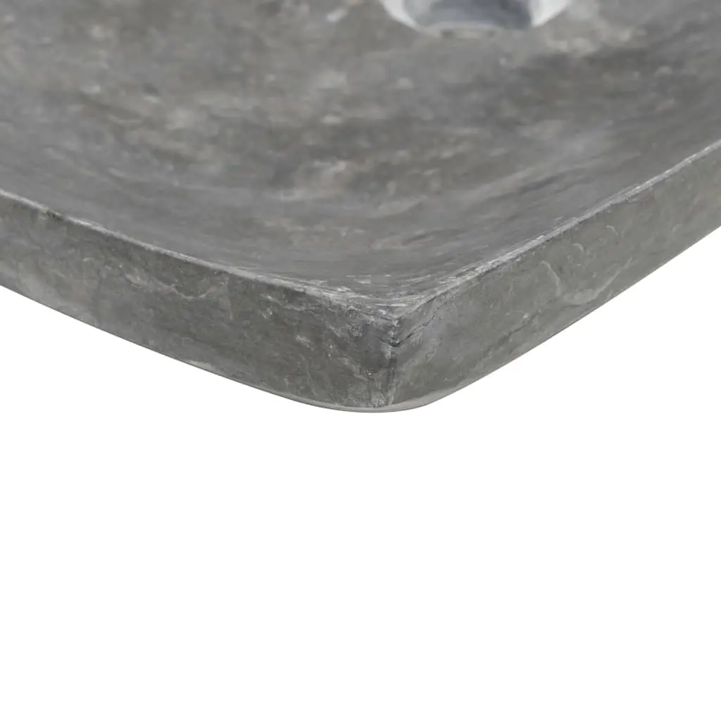 vidaXL Sink 50x35x12 cm Marble Black